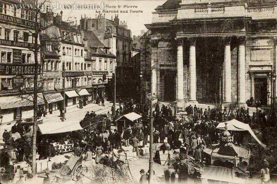 360 - BESANÇON - Place St Pierre - Le Marché aux fleurs